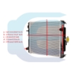 Water Radiator for KOBELCO CASE CX20 CX22 CX27 72281457 72281450 vandens radiatorius