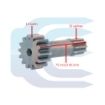 Shaft Gear for VOLVO EC27 ECR28 VOE15092648 15092648 velenėlis pavaros
